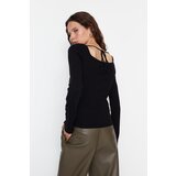 Trendyol Crni ovratnik Detaljna pletenina Džemper crna | krem | ePonuda.com