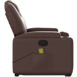 vidaXL Masažni naslonjač na podizanje od umjetne kože smeđa | shoptok.hr