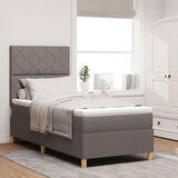 vidaXL Vzmetnica s posteljico Taupe 100x200 cm Tkanina, (22083360) | Shoptok.si