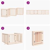 vidaXL Vrata za pse s vratašcima 6 panela sklopiva 300 cm drvo topole | shoptok.hr