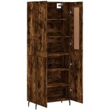  Visoka komoda dimljeni hrast 69 5x34x180 cm konstruiranog drva | shoptok.hr