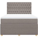  Krevet s oprugama i madracem smeđesivi 140 x 190 cm od tkanine | shoptok.hr