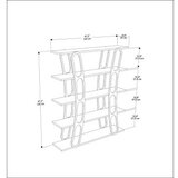 Hanah home polica za knjige adar white black | ePonuda.com