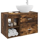  Set namještaja za kupaonicu 2 kom. Dimljeni hrast Smeđa 49,5 x 44,5 x 80 cm | shoptok.hr