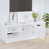 TV ormarić bijeli 102 x 35,5 x 36,5 cm od konstruiranog drva | Eponuda.com