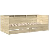 vidaXL Dnevna postelja s predali sonoma hrast 100x200 cm inž. les, (21081441) | Shoptok.si