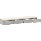  Nočne omarice Betonsko siva Inženirski les 160 x 36.5 x 16.5 cm, (22008127) | Shoptok.si