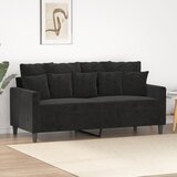 vidaXL Kavč dvosed črn 140 cm žamet Cene