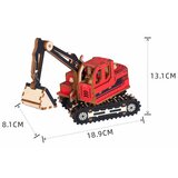  3d drvena slagalica - CRVENI BAGER | ePonuda.com