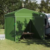 vidaXL Šator s nadstrešnicom Zelena 250 x 250 x 227 / 236 / 245 cm | shoptok.hr