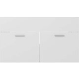 Ormarić Omarica za umivalnik z vgradnim umivalnikom bela iverna plošča | Shoptok.si