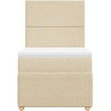  Krevet s oprugama i madracem krem 90 x 190 cm od tkanine | shoptok.hr