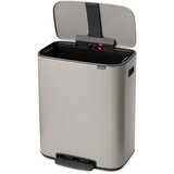 Brabantia Svetlo siv jeklen koš za smeti s pedalom 60 l Bo – Cene