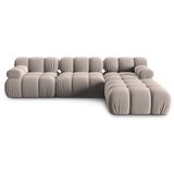 Micadoni Home Bež baršunasta kutna garnitura Bellis – | shoptok.hr