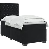  Boxspring krevet s madracem Crna 100 x 200 cm Baršun | shoptok.hr