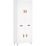  Visoka komoda bijela 69,5x34x180 cm konstruirano drvo | shoptok.hr