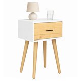 Livetastic MAJHNA NOČNA OMARICA, bela, medeni hrast | Shoptok.si