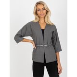 Fashion Hunters Black grey blazer cape with 3/4 sleeves | Shoptok.si
