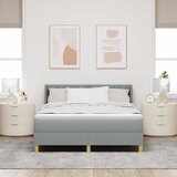  Krevet s opruga kutije Svijetlo siva 200 x 160 cm tkanina | shoptok.hr