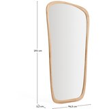 Kave Home Stensko ogledalo z lesenim okvirjem 94,5x192 cm Alura – | Shoptok.si