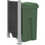  Ograda za kante za smeće Siva 85 x 12 x 115 cm Aluminij i WPC | shoptok.hr