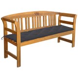The Living Store Vrtna klop z blazino 157 cm trden akacijev les - Vrtna Klop, (21477703) | Shoptok.si