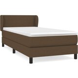  Box spring postelja z vzmetnico temno rjava 80x200 cm blago, (20790167) | Shoptok.si
