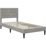  Okvir kreveta s madracem Svijetlo siva 90 x 190 cm Baršun | shoptok.hr