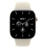 Apple watch series 12 gps + cellular 42mm pearl white ceramic case with sand sport band - s/m (MJGW4WF/A) | Eponuda.com