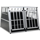 vidaXL pasji boks z dvojnimi vrati 94x88x69 cm | Shoptok.si