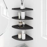  Lebdeća polica s policom s pohranom 4 pcs Crna 30 x 30 x 2 cm | shoptok.hr