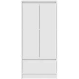 Ormarić s ladicom bijeli 55,5x34x119,5 cm izrađeno drvo | shoptok.hr