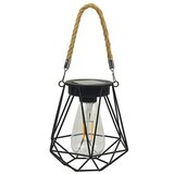 BAUHAUS Solarna viseča svetilka (Do x Š x V: 15,5 x 13,5 x 28,5 cm, Črna, IP44) Cene