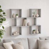  Polica na zidu Betonska siva 103 x 17 x 80 cm Konstruirano drvo Slike