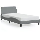vidaXL Posteljni okvir brez vzmetnice svetlo siv 100x190 cm tkanina, (21072544) | Shoptok.si