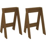 The Living Store Stolček 2 kosa medeno rjave barve 40x40x60 cm trdna borovina - Stolček, (21420285) | Shoptok.si