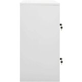 vidaXL Omara s ključavnico svetlo siva in zelena 90x45x92,5 cm jeklo | Shoptok.si