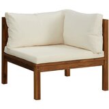 Maison Chic Sekcijski kotni kavč - Sofa - Kanape s kremno belo blazino akacijev les, (21727405) Cene