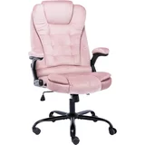  Uredska stolica ružičasta baršunasta