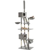  Penjalica za mačke sa stupovima za grebanje 230 - 260 cm siva | shoptok.hr