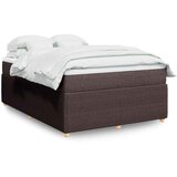  Krevet s oprugama i madracem tamnosmeđi 140 x 190 cm od tkanine | shoptok.hr