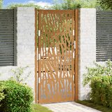 vidaXL Vrtna vrata 105x205 cm preperevanje oblikovanje jeklene sledi | Shoptok.si