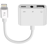 AVIZAR adapter iphone / ipad lightning na usb jack 3,5 mm lightning charge - bel, (21123559) Cene