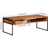 vidaXL Stolić za kavu 110 x 55 x 40 cm od masivnog bagremovog drva | shoptok.hr