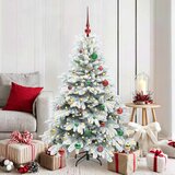  Umjetno božićno drvce s stalakom Bijelo 150 cm PE i PVC | shoptok.hr