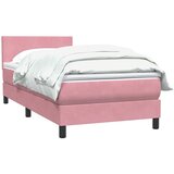 Box Spring krevet s madracem ružičasti 90x210 cm samt | shoptok.hr