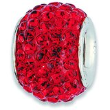 Amore Baci crveni srebrni privezak sa swarovski kristalom za narukvicu ( 23019 ) Cene