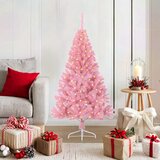 vidaXL Umjetna preddekorirana božićna jelka Roza 120 cm PVC | Shoptok.si