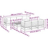  8-dijelni set vrtnih sofa s jastucima od impregnirane borovine | shoptok.hr