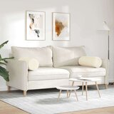 vidaXL Blazine 2 pcs krema Ø 25 x 70 cm Žametna tkanina | Shoptok.si